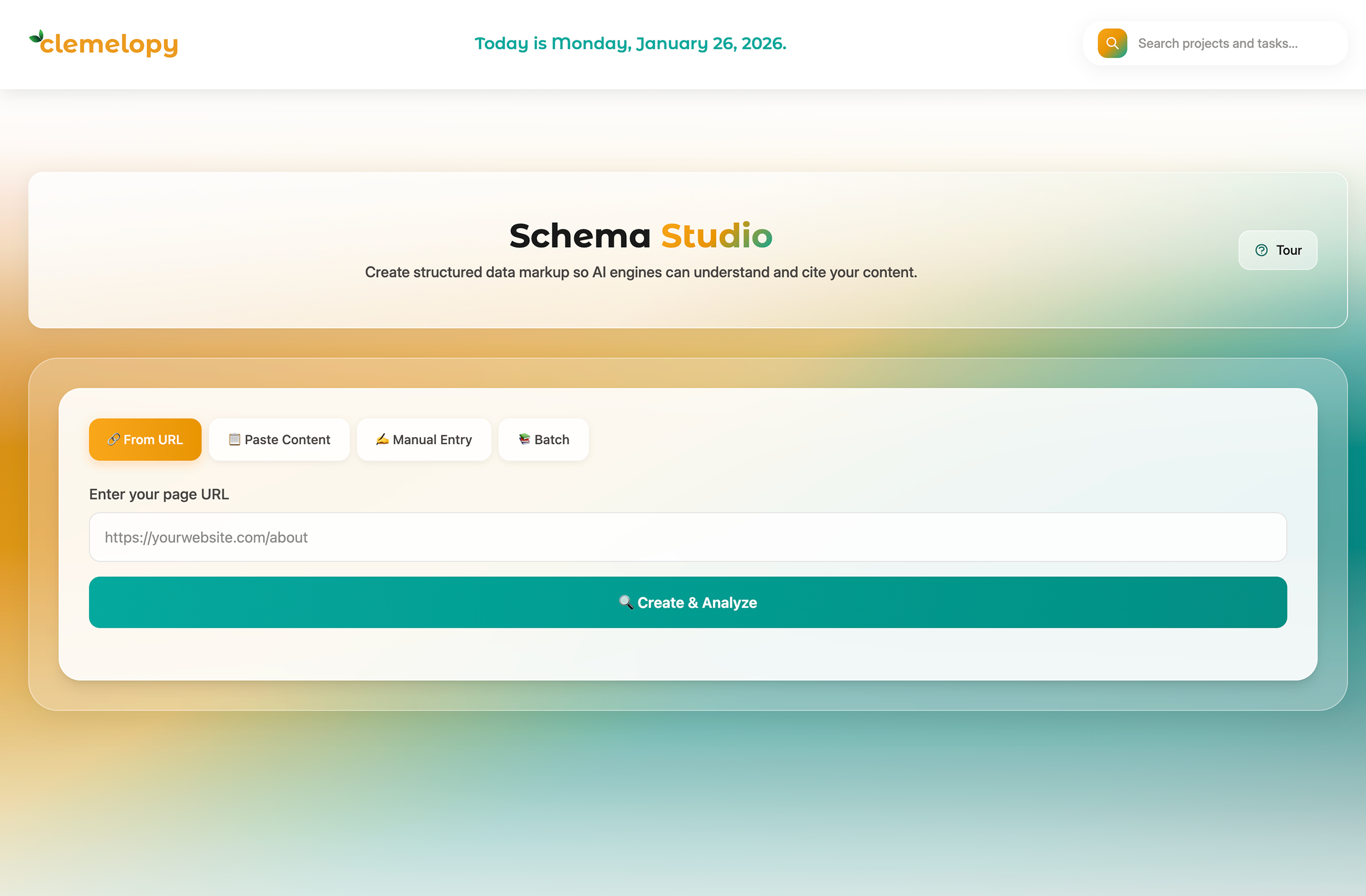 Schema Studio clean interface